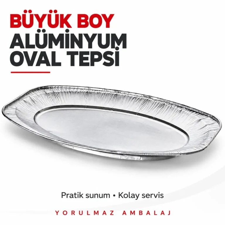 Alüminyum oval tepsi büyük boy