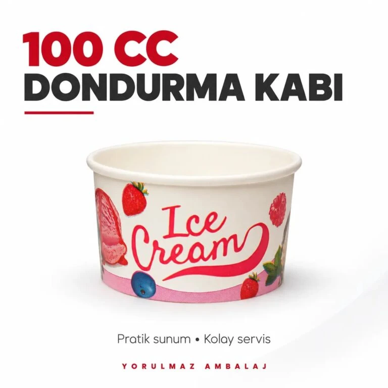 Küçük boy karton dondurma kase