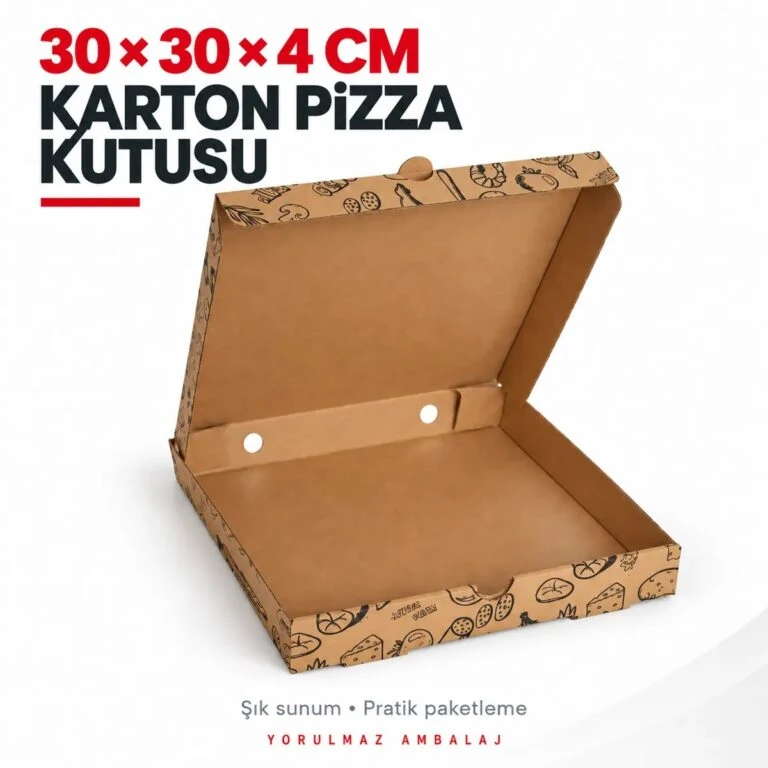 30x30x4 karton pizza kutusu