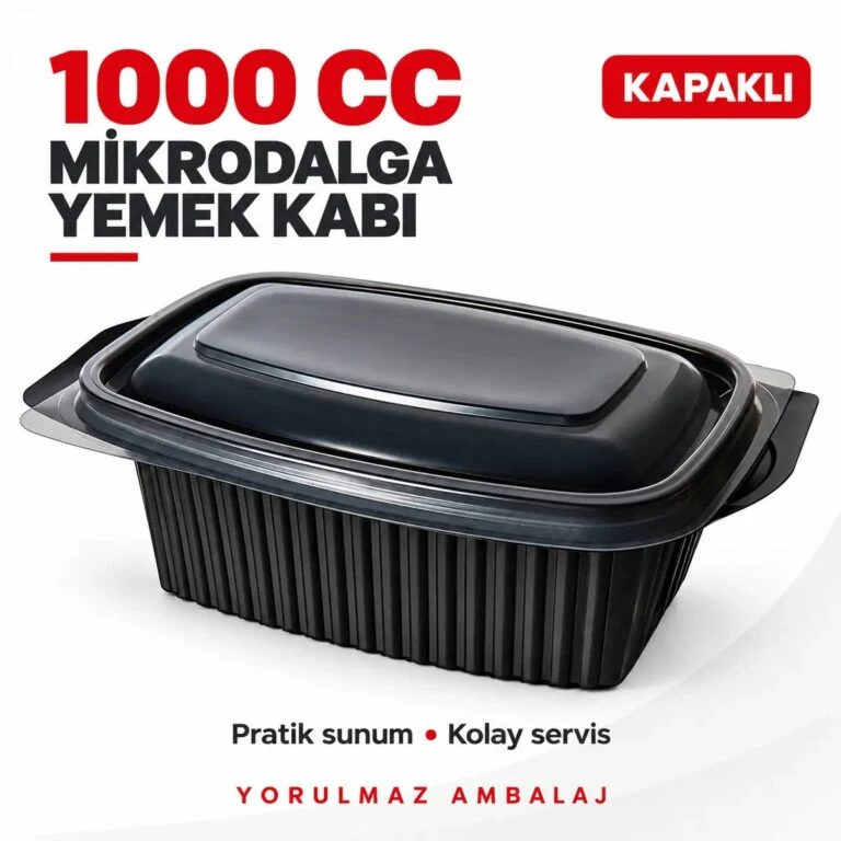 Kapaklı mikrodalga yemek kabı