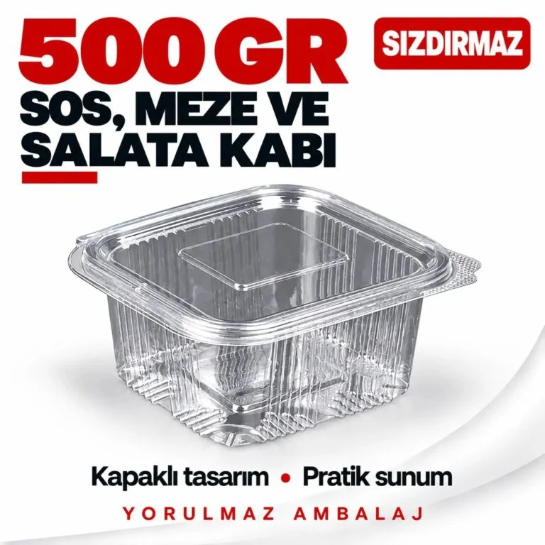 Sızdırmaz kapaklı meze ve salata kabı