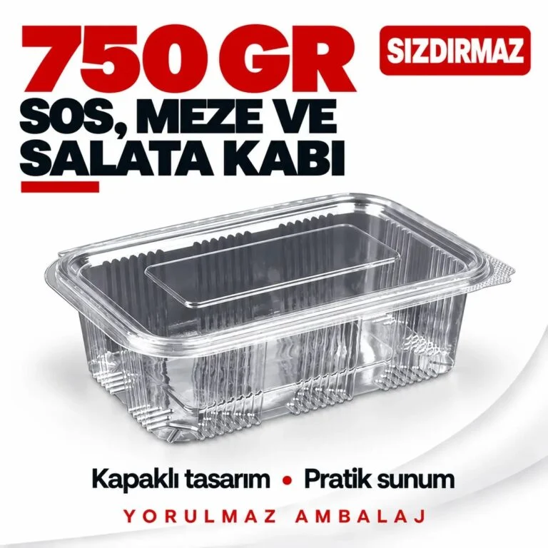 Sızdırmaz kapaklı meze ve salata kabı