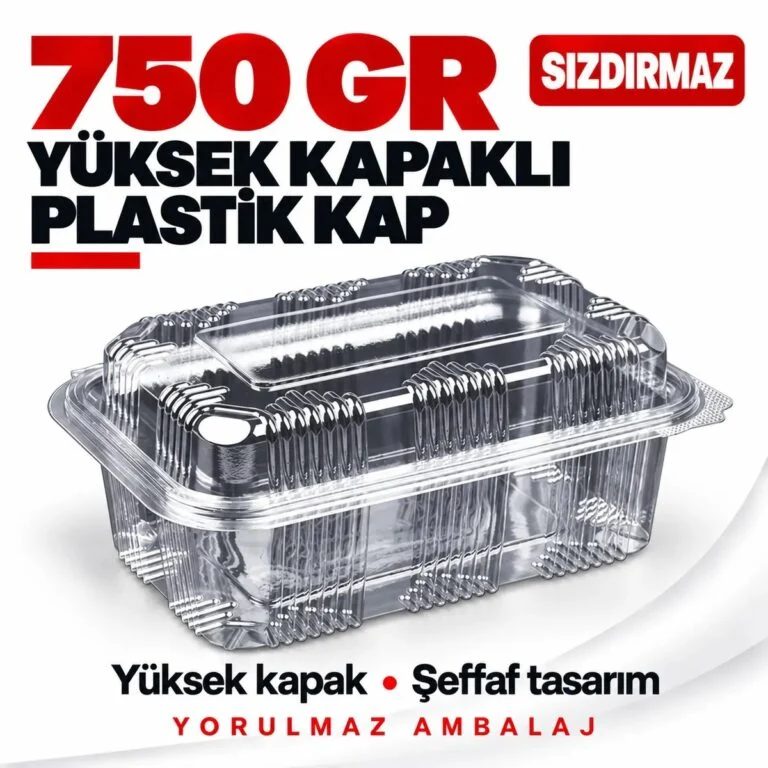 Yüksek kapaklı sızdırmaz kap