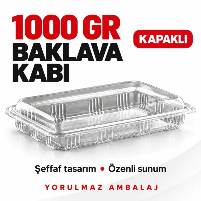 Plastik baklava kabı