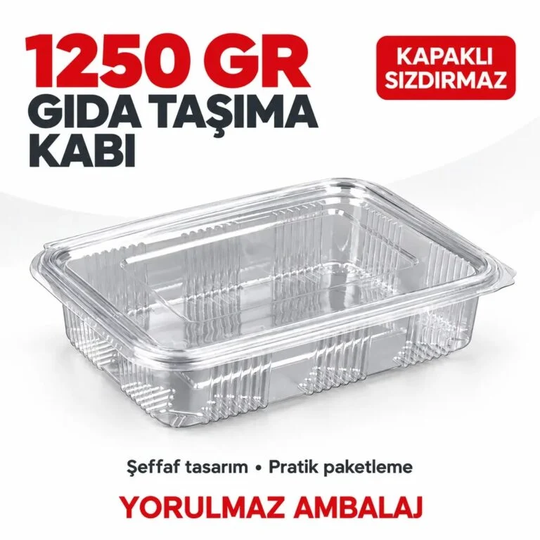 Kapaklı sızdırmaz gıda kabı