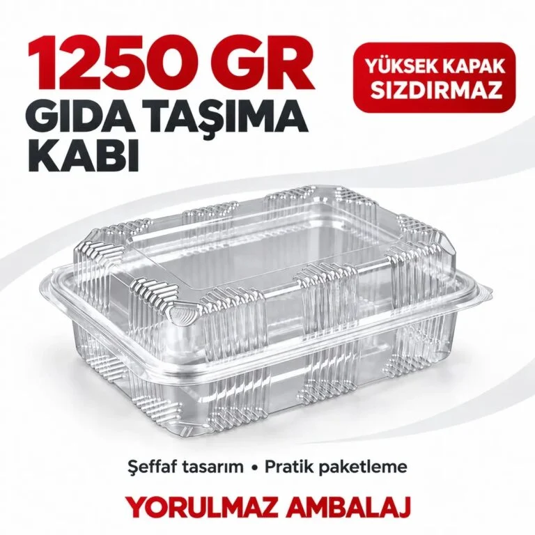 Plastik yüksek kapaklı sızdırmaz gıda taşıma kabı