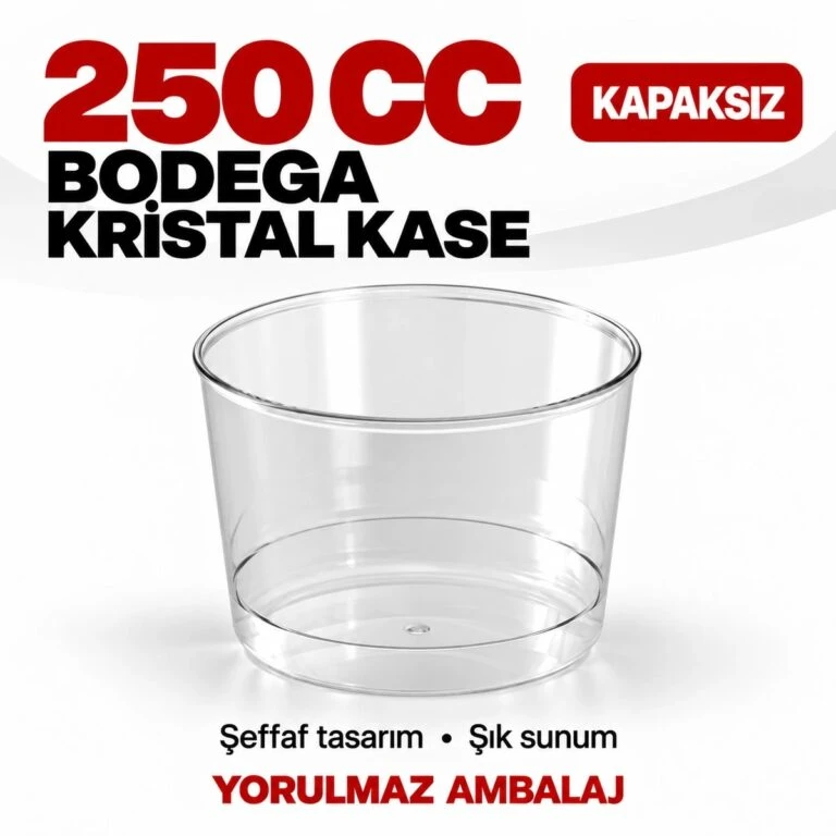 Bodega kapaksız kristal kase