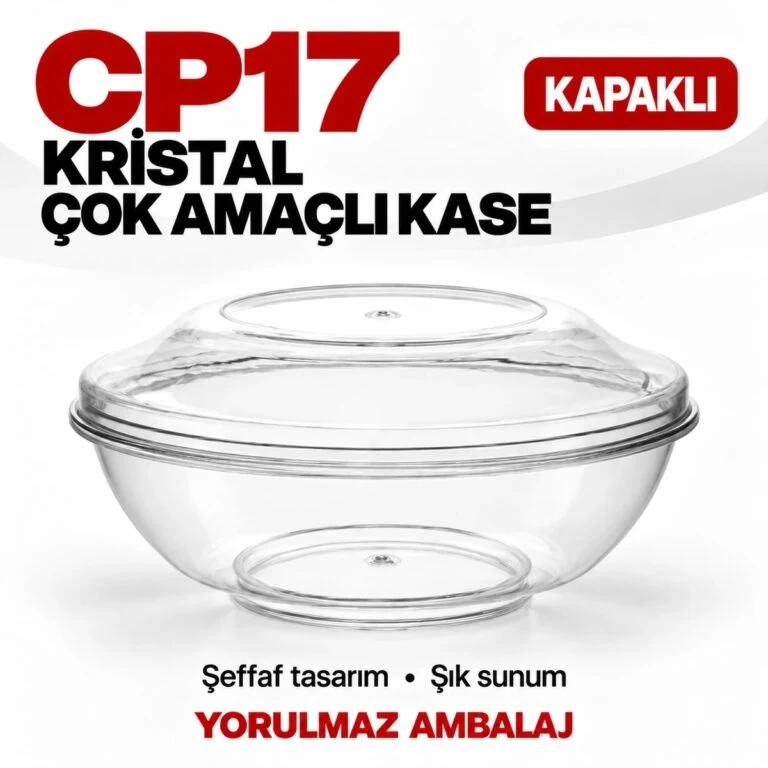 Kristal Cp17 çok amaçlı kapaklı kristal kase