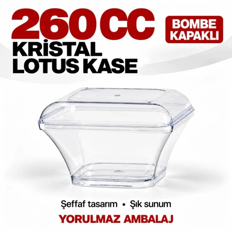 Kristal lotus kase bombe kapaklı