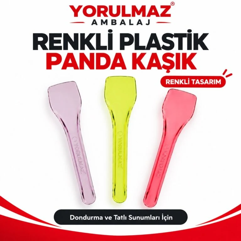 Plastik dondurma kaşığı renkli