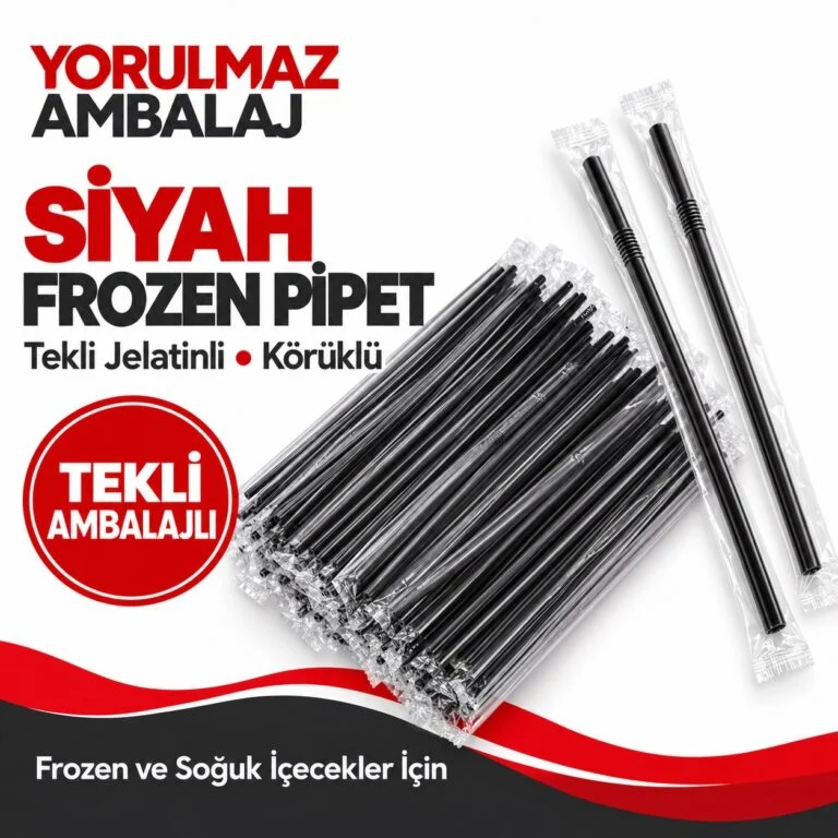 Siyah frozen pipet tekli jelatinli körüklü | geniş çaplı pipet