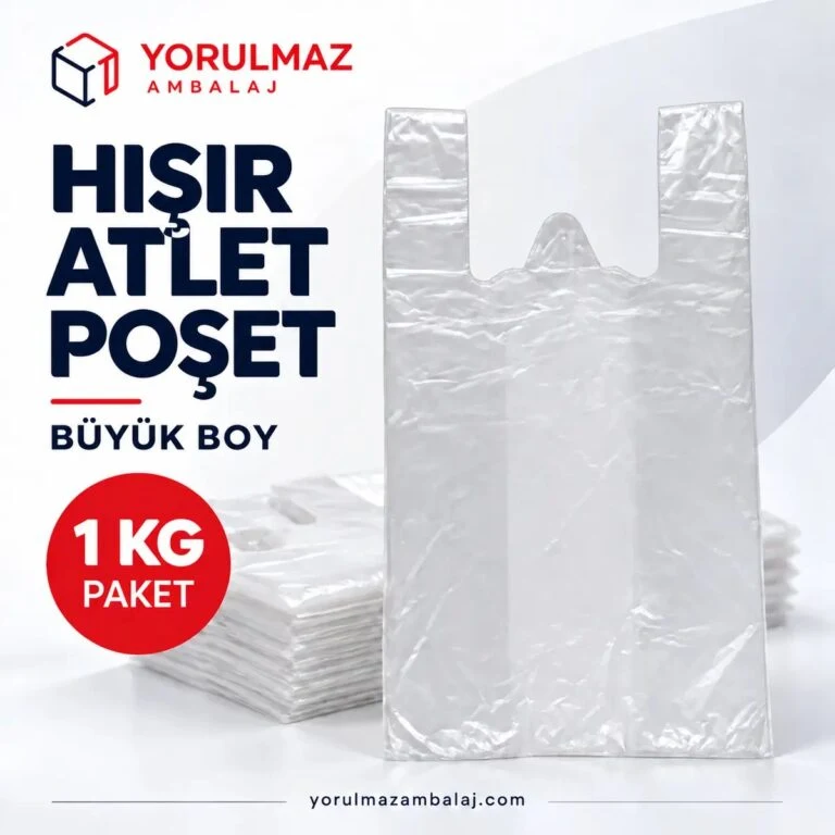 Şeffaf atlet poşet | büyük boy dayanıklı market poşeti