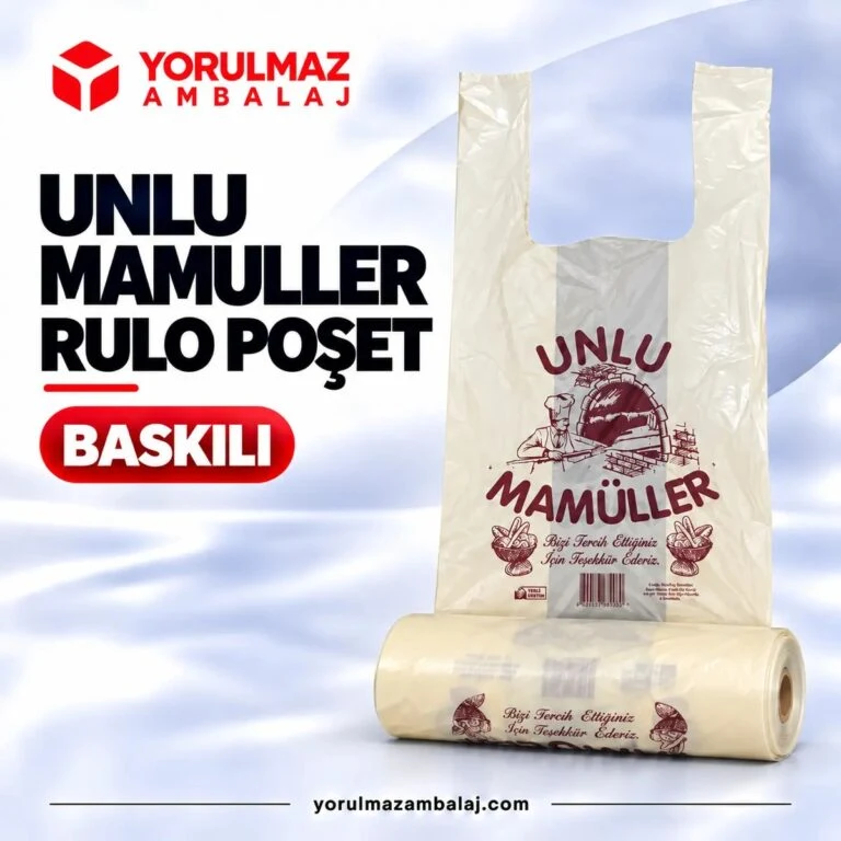 Unlu Mamuller Baskılı Rulo Poşet | Kalın Fırın & Market Poşeti