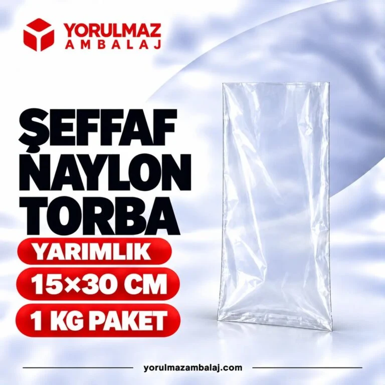 Yarımlık naylon torba paketleme saklama market torbası