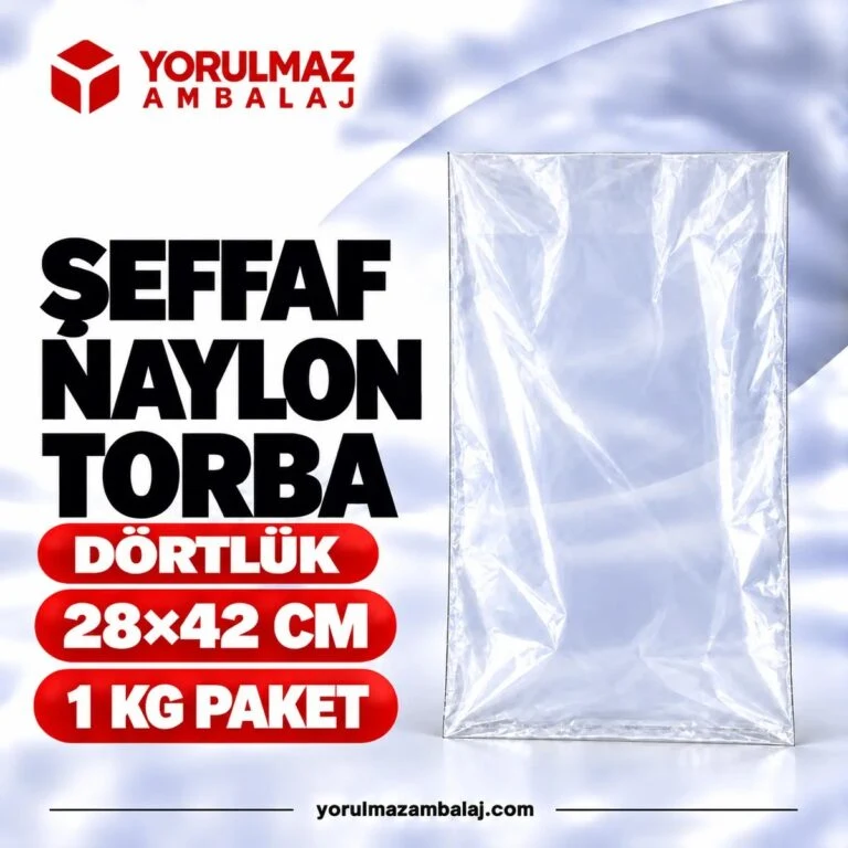 Dörtlük naylon torba paketleme saklama market torbası