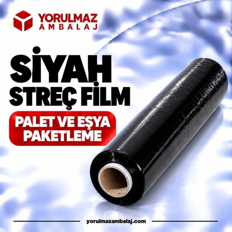 Palet ve eşya paketleme siyah streç film – dayanıklı ve çok amaçlı streç