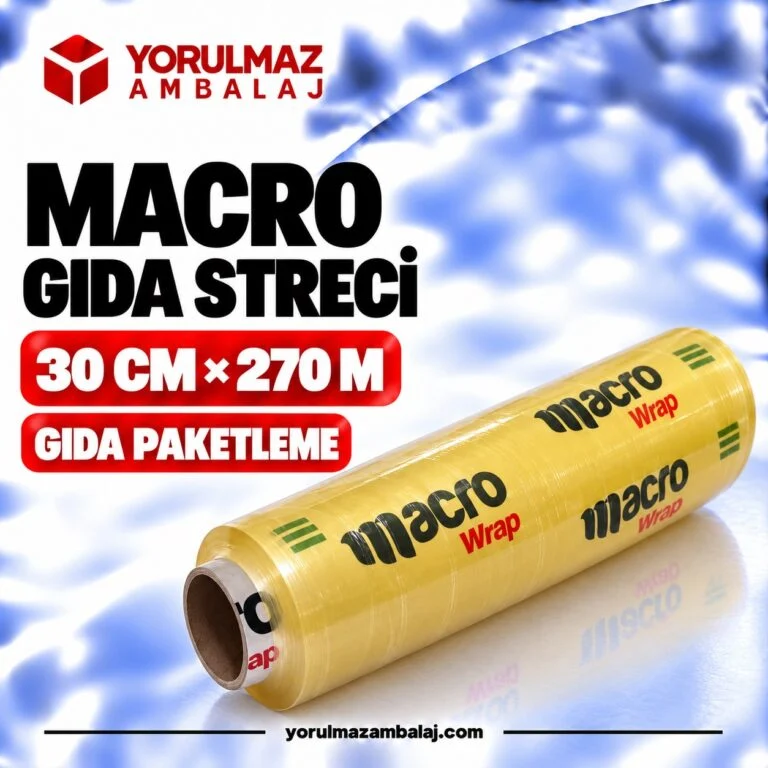 Macro streç film | şeffaf ambalaj streci | gıda ve ev kullanımı için