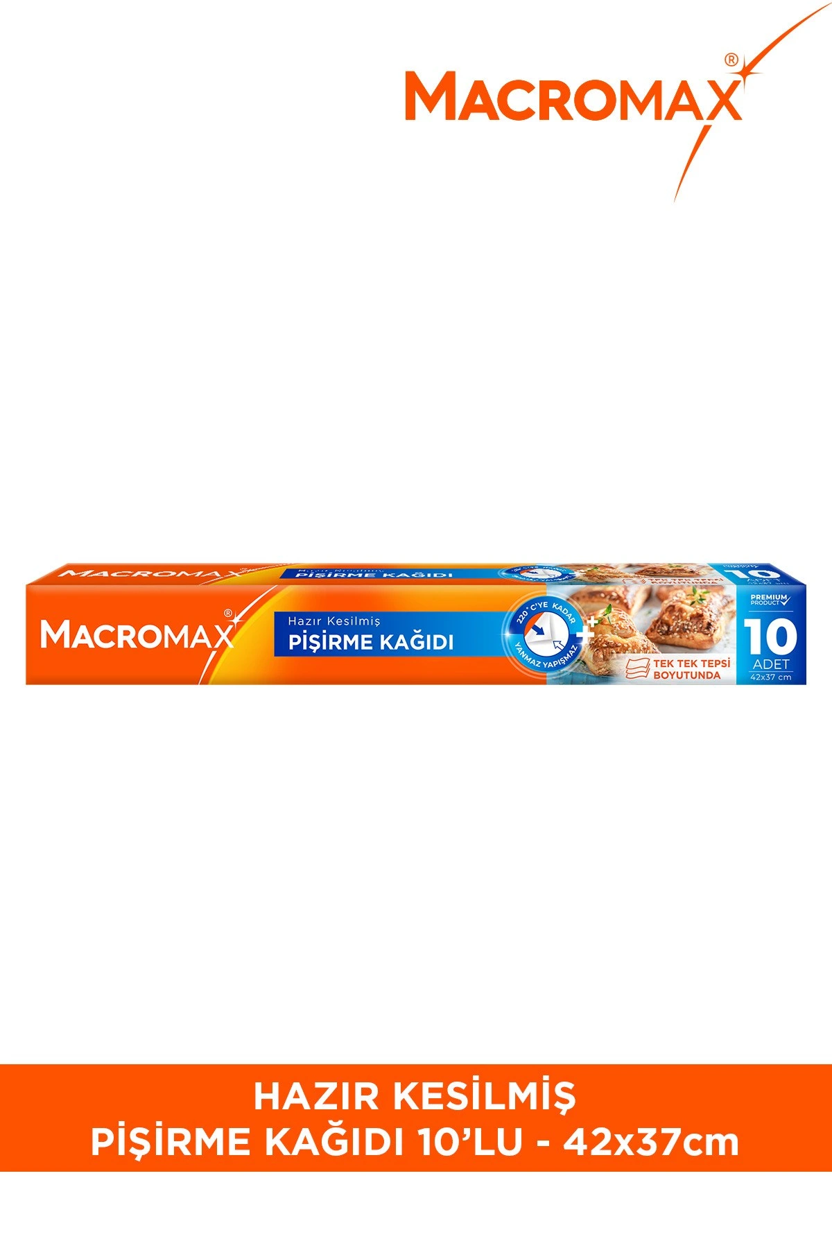 Macromax hazır kesilmiş yağlı pişirme kağıdı 16 adet | yapışmaz fırın kağıdı | gıda onaylı Macromax hazır kesilmiş yağlı pişirme kağıdı | yapışmaz fırın kağıdı | gıda onaylı