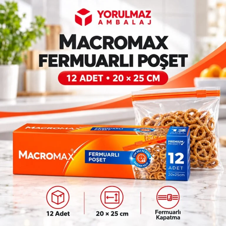 Macromax fermuarlı poşet x | saklama poşeti