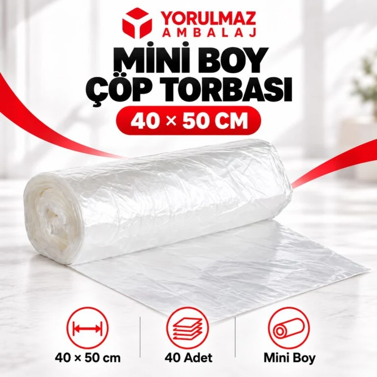 40x50 mini boy çöp torbası | küçük boy çöp poşeti | ev, ofis, banyo için pratik ve dayanıklı