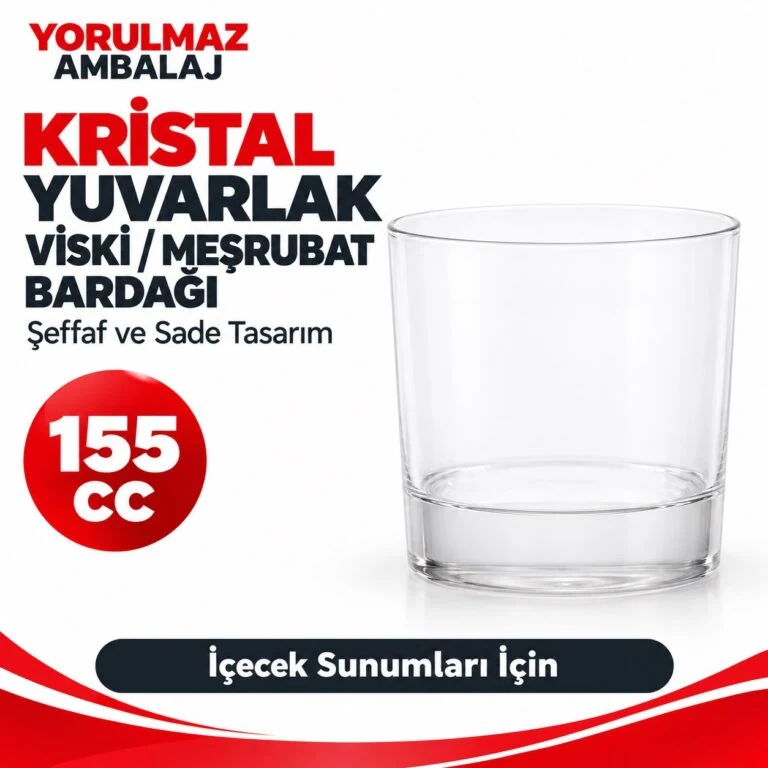 Kristal yuvarlak viski meşrubat bardağı | şeffaf bardak