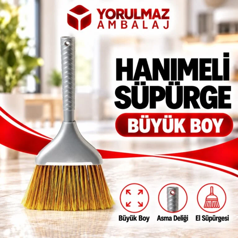 Büyük boy hanımeli süpürge | dayanıklı ve pratik temizlik süpürgesi