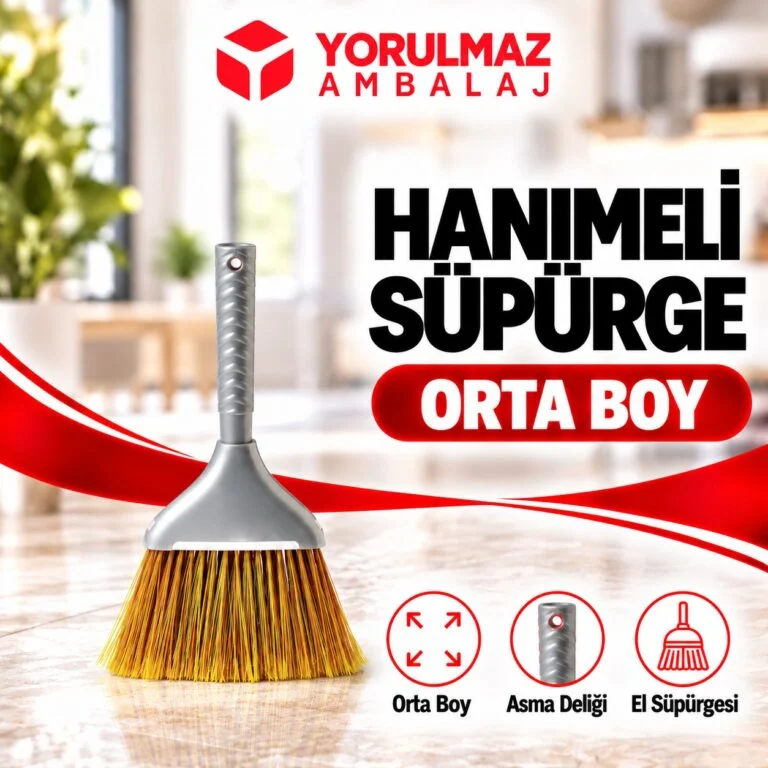 Orta boy hanımeli süpürge – dayanıklı, pratik ve güçlü temizlik süpürgesi