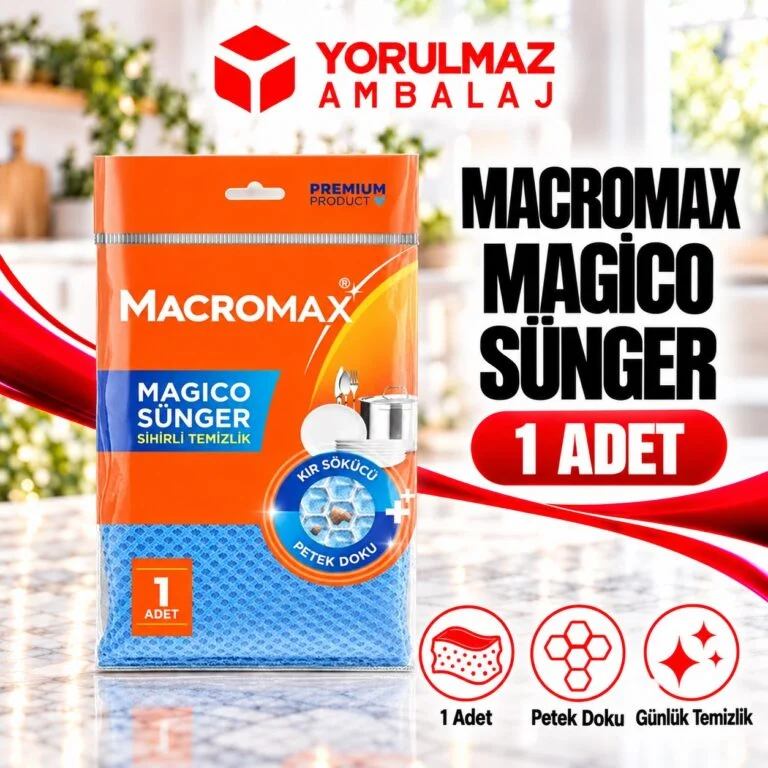 Macromax magico sünger | petek dokulu, çizmez, çok amaçlı temizlik süngeri