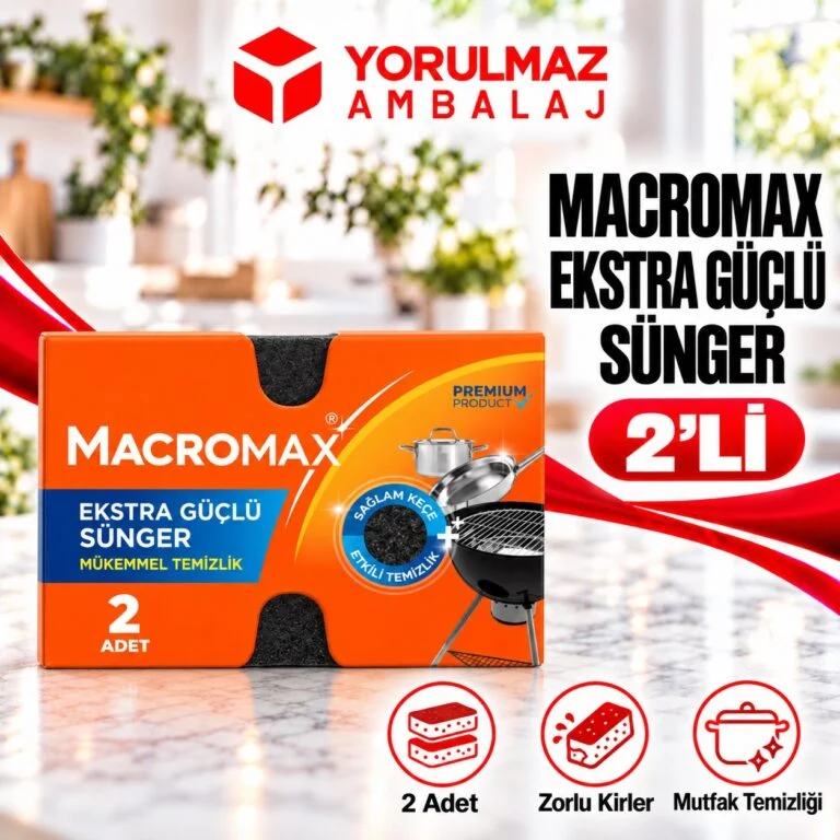 Macromax ekstra güçlü sünger | inatçı kir ve yağ sökücü
