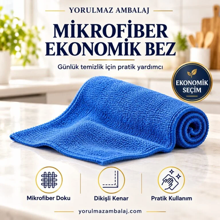 Mikrofiber ekonomik bez | çok amaçlı, iz bırakmayan temizlik bezi