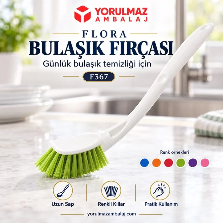 Flora bulaşık fırçası | trendy tasarım, derinlemesine temizlik