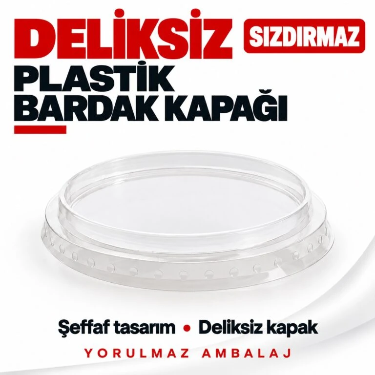 Pet bardak kapağı deliksiz şeffaf soğuk içecek kapağı