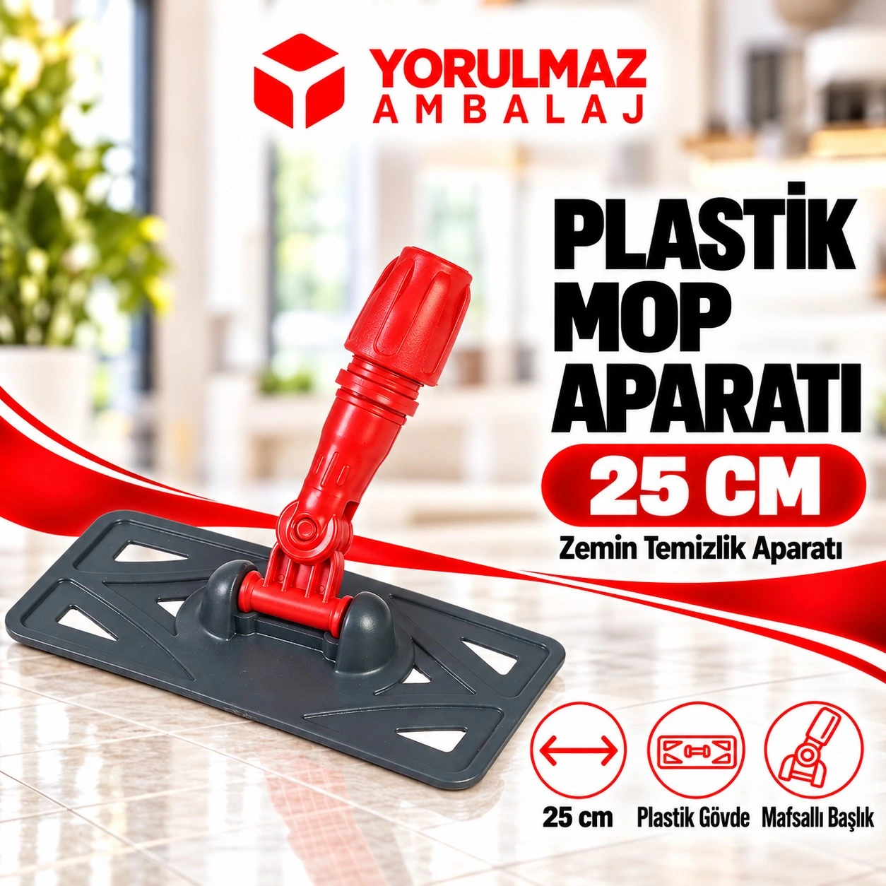 25 cm plastik mop aparatı nemli mop tutucu dayanıklı zemin temizlik aparatı Plastik mop aparatı nemli mop tutucu dayanıklı zemin temizlik aparatı