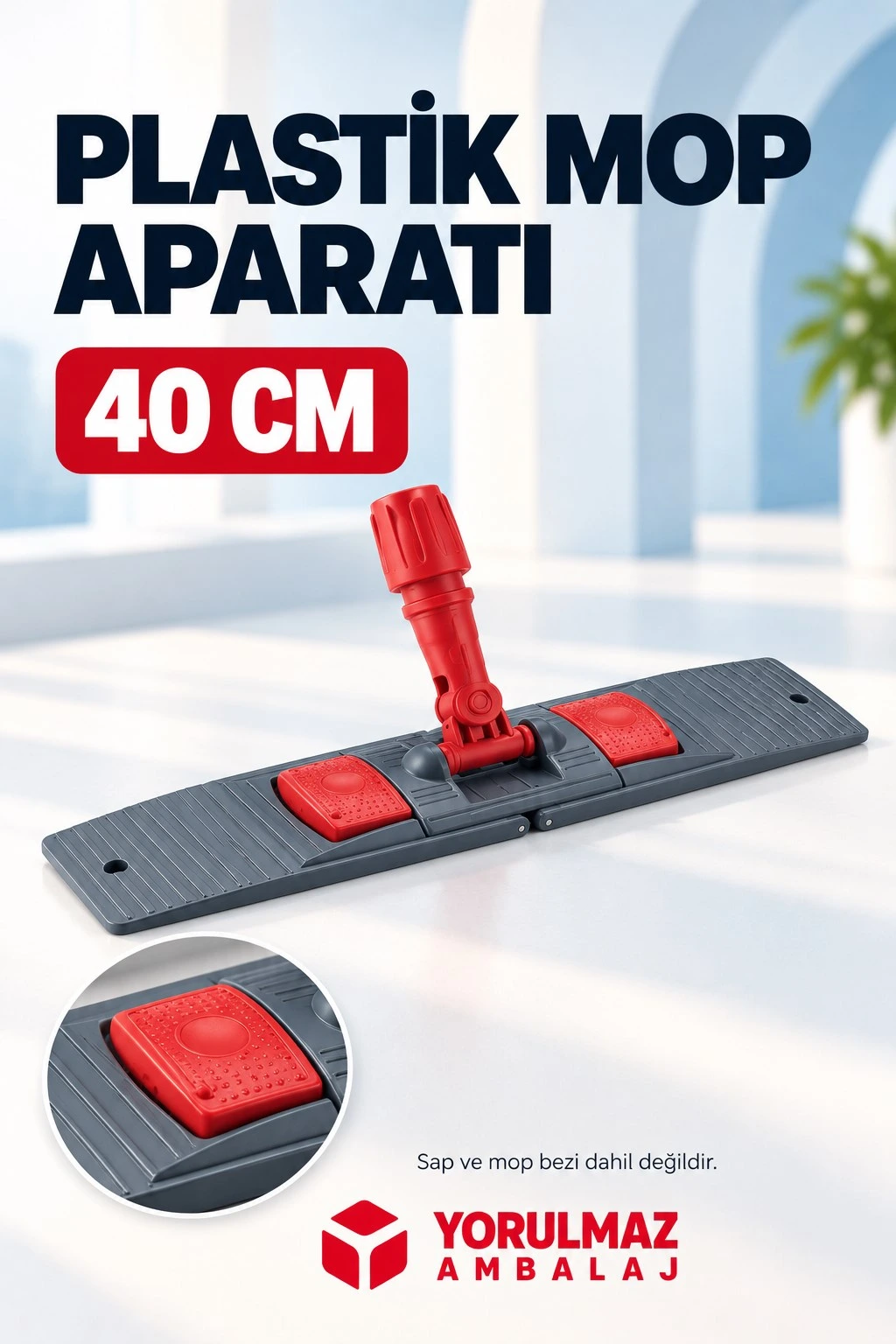 40 cm plastik mop aparatı nemli mop tutucu dayanıklı paspas aparatı Plastik mop aparatı nemli mop tutucu dayanıklı paspas aparatı
